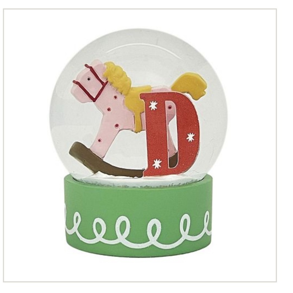 St Nicholas Square Monogram Mini Snow Globe